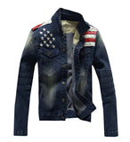 AN American Flag Denim Jacket