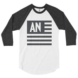 AN Logo 3/4 sleeve raglan shirt