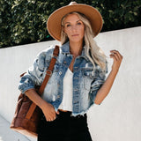 Vintage Women's Destroyed Denim Cropped