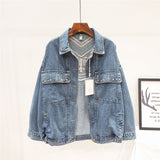 Floral Embroidery Denim Jacket w/  Suede Fringe