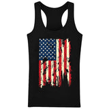 America Flag Printed Woman's Tank Top