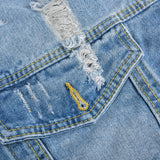Vintage Women's Destroyed Denim Cropped